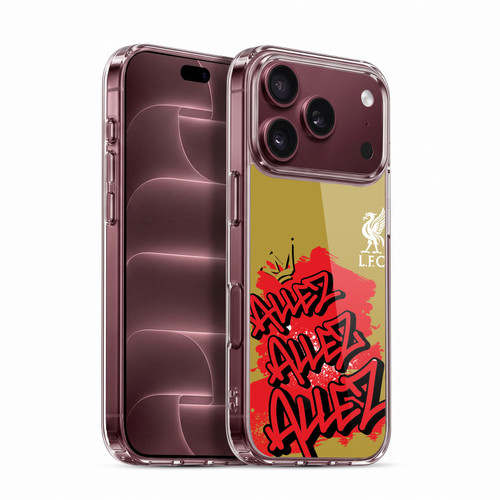 Liverpool Football Club Graffiti Art Allez Allez Allez White Soft Gel Case for Apple iPhone 18 Pro