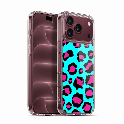 Head Case Designs Mad Prints Cyan Leopard Soft Gel Case for Apple iPhone 18 Pro Max