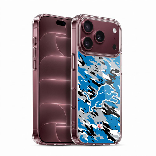 NFL Detroit Lions Logo Camou Soft Gel Case for Apple iPhone 18 Pro