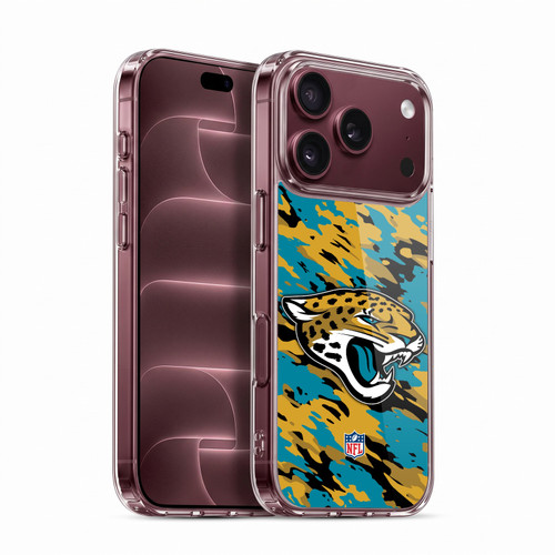 NFL Jacksonville Jaguars Logo Camou Soft Gel Case for Apple iPhone 18 Pro