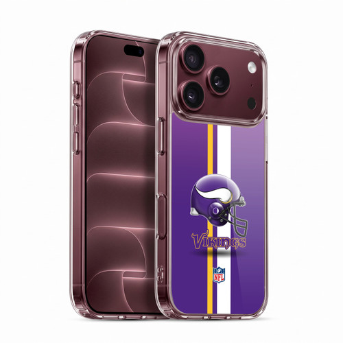NFL Minnesota Vikings Logo Helmet Soft Gel Case for Apple iPhone 18 Pro