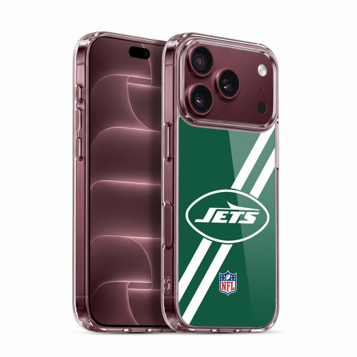 NFL New York Jets Logo Stripes Soft Gel Case for Apple iPhone 18 Pro