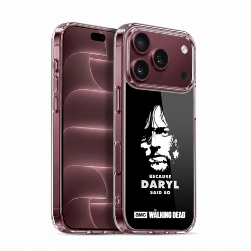 AMC The Walking Dead Typography Daryl Says Soft Gel Case for Apple iPhone 18 Pro