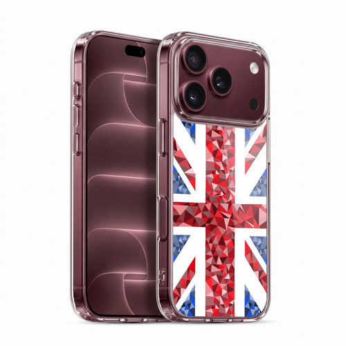 Head Case Designs Union Jack Collection Red And Blue Geometric Soft Gel Case for Apple iPhone 18 Pro