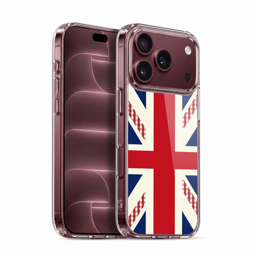Head Case Designs Union Jack Collection Red And Blue Gingham Soft Gel Case for Apple iPhone 18 Pro