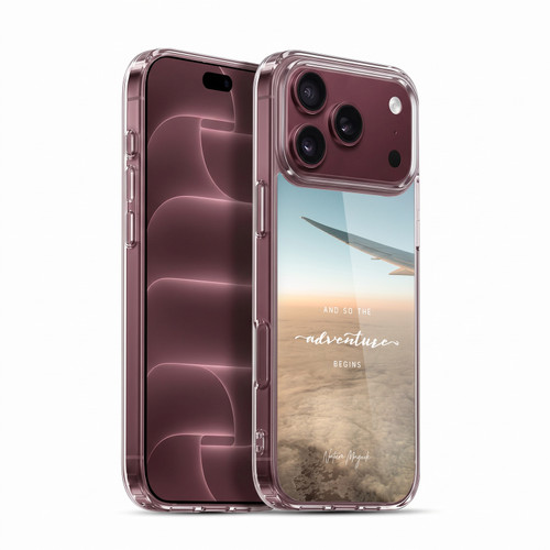 Nature Magick So The Adventure Begins Quote Airplane Soft Gel Case for Apple iPhone 18 Pro Max