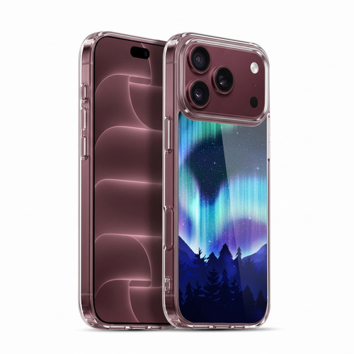 Head Case Designs Northern Lights Pine Woods Soft Gel Case for Apple iPhone 18 Pro Max