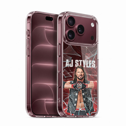 WWE Aj Styles Shattered Glass Soft Gel Case for Apple iPhone 18 Pro