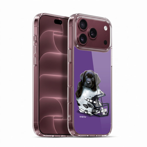 P.D. Moreno Sport Puppies Black Labrador Football Helmet Soft Gel Case for Apple iPhone 18 Pro Max