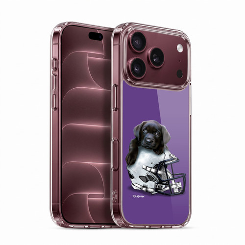 P.D. Moreno Sport Puppies Black Labrador Football Helmet Soft Gel Case for Apple iPhone 18 Pro