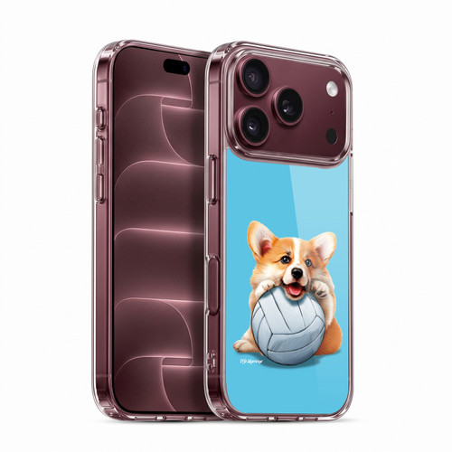 P.D. Moreno Sport Puppies Corgi Volleyball Soft Gel Case for Apple iPhone 18 Pro