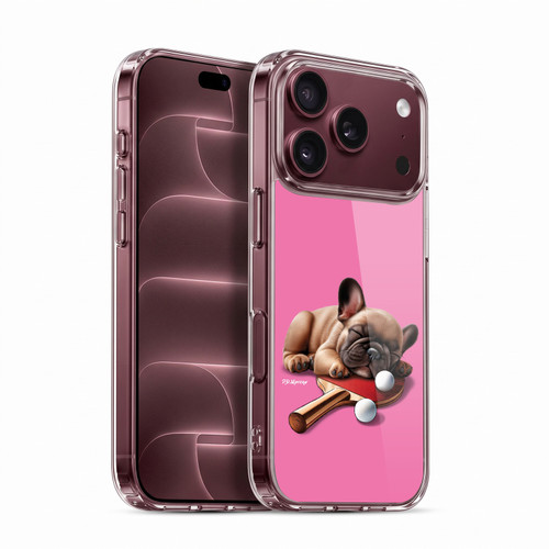 P.D. Moreno Sport Puppies French Bulldog Ping Pong Soft Gel Case for Apple iPhone 18 Pro