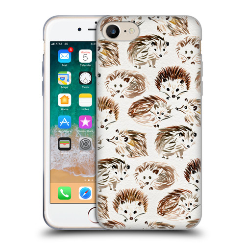 Cat Coquillette Animals Hedgehogs Soft Gel Case for Apple iPhone 7 / 8 / SE 2020 & 2022