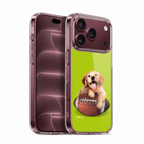 P.D. Moreno Sport Puppies Golden Retriever Football Soft Gel Case for Apple iPhone 18 Pro