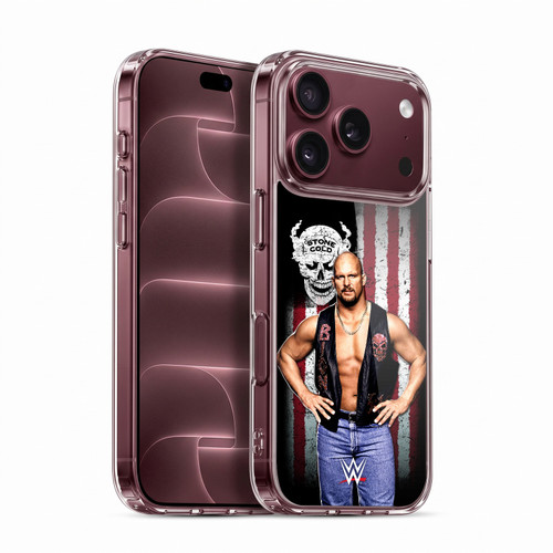 WWE American Flag Superstars Stone Cold Steve Austin Soft Gel Case for Apple iPhone 18 Pro