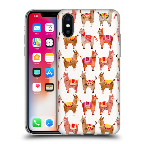 Cat Coquillette Animals Alpacas Soft Gel Case for Apple iPhone X / iPhone XS