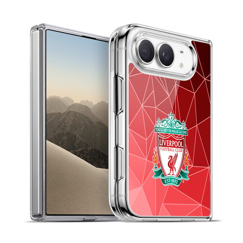 Liverpool Football Club Crest & Liverbird 2 Geometric Soft Gel Case for Apple iPhone Duo