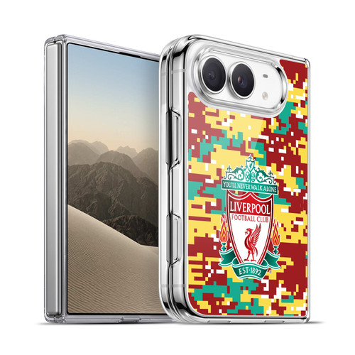 Liverpool Football Club Crest & Liverbird Patterns 1 Digital Camouflage Soft Gel Case for Apple iPhone Duo