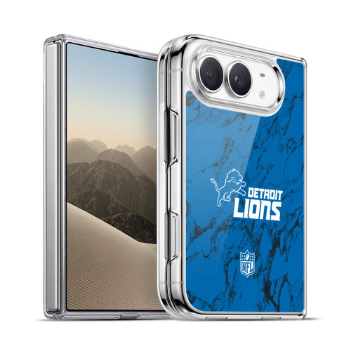 NFL Detroit Lions Graphics Coloured Marble Soft Gel Case for Apple iPhone Duo