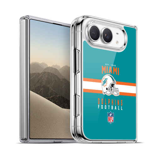 NFL Miami Dolphins Graphics Helmet Typography Soft Gel Case for Apple iPhone Duo