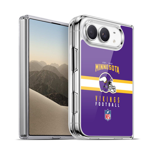 NFL Minnesota Vikings Graphics Helmet Typography Soft Gel Case for Apple iPhone Duo