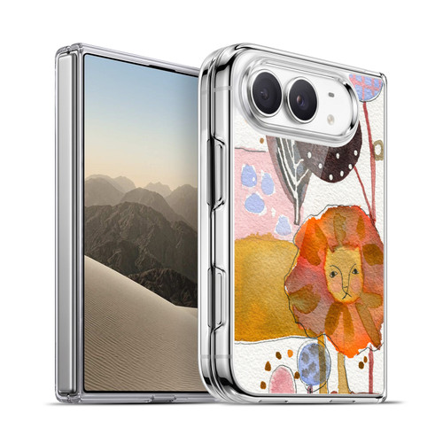 Wyanne Nature Portraits Watercolour Lion Soft Gel Case for Apple iPhone Duo