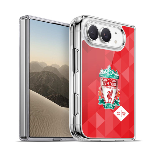 Custom Customised Personalised Liverpool Football Club Logo 1 Crest Geometric Red Soft Gel Case for Apple iPhone Duo