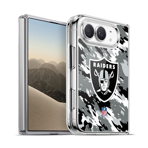 NFL Las Vegas Raiders Logo Camou Soft Gel Case for Apple iPhone Duo