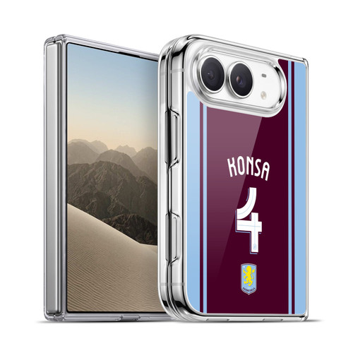 Aston Villa Football Club 2024/25 Crest Player Kit Ezri Konsa Soft Gel Case for Apple iPhone Duo
