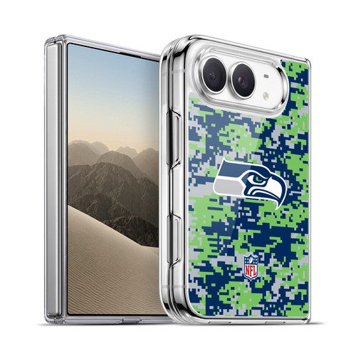 NFL Seattle Seahawks Graphics Digital Camouflage Soft Gel Case for Apple iPhone Duo