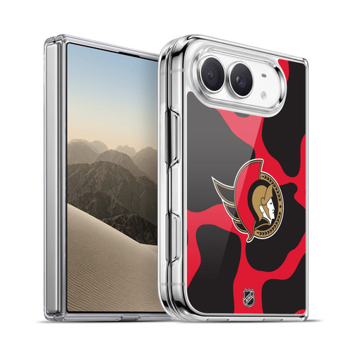NHL Ottawa Senators Cow Pattern Soft Gel Case for Apple iPhone Duo
