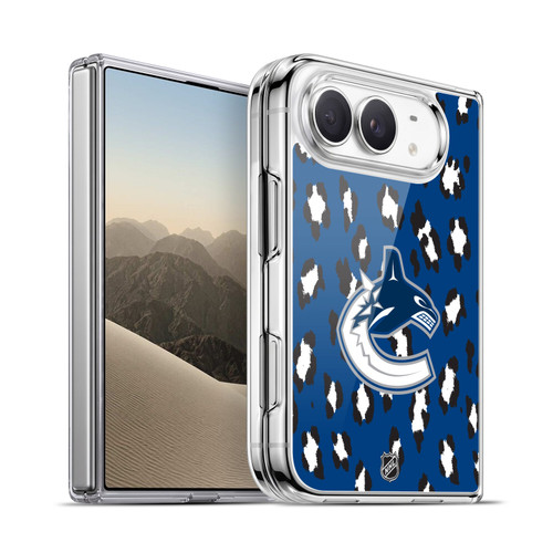 NHL Vancouver Canucks Leopard Pattern Soft Gel Case for Apple iPhone Duo