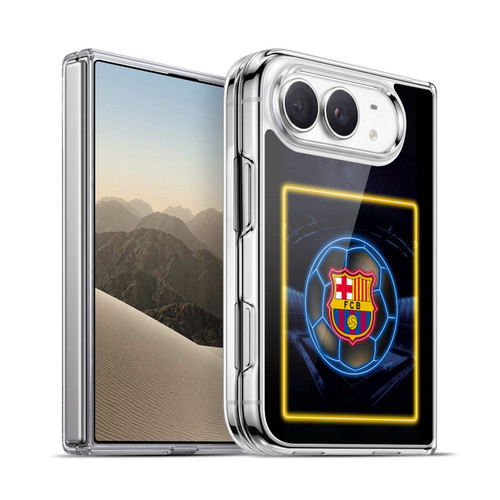 FC Barcelona Neon Logo Soft Gel Case for Apple iPhone Duo