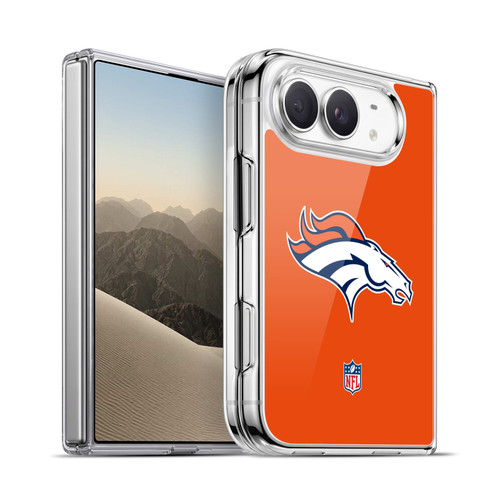 NFL Denver Broncos Logo Plain Soft Gel Case for Apple iPhone Duo
