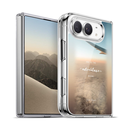 Nature Magick So The Adventure Begins Quote Airplane Soft Gel Case for Apple iPhone Duo