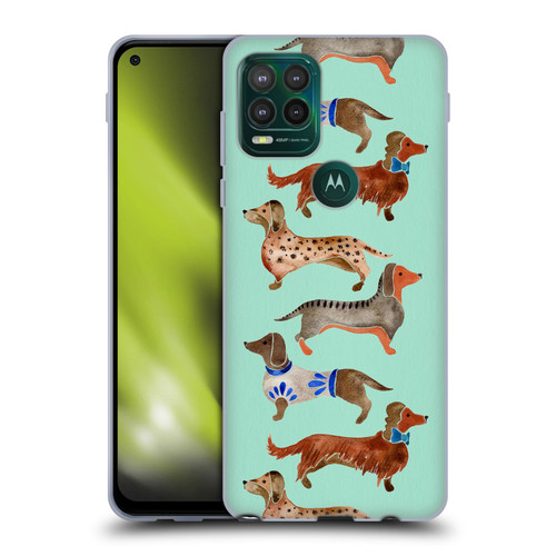 Cat Coquillette Animals Blue Dachshunds Soft Gel Case for Motorola Moto G Stylus 5G 2021