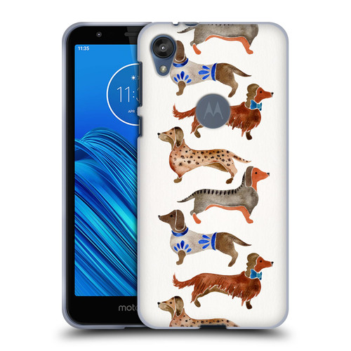 Cat Coquillette Animals Dachshunds Soft Gel Case for Motorola Moto E6