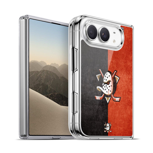 NHL Anaheim Ducks Half Distressed Soft Gel Case for Apple iPhone Duo