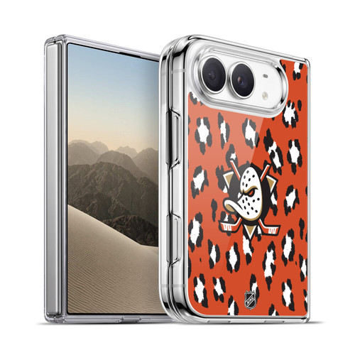 NHL Anaheim Ducks Leopard Pattern Soft Gel Case for Apple iPhone Duo