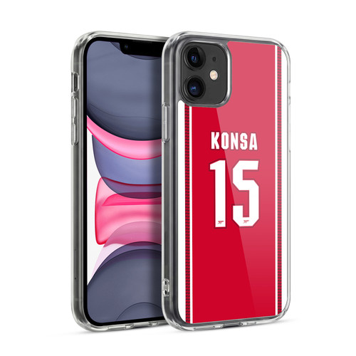 Arsenal FC 2026/27 Players Home Kit 1st Group Ezri Konsa Soft Gel Case for Apple iPhone 11