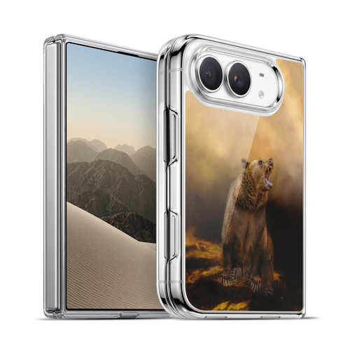Simone Gatterwe Nature Portraits Roaring Grizzly Bear Soft Gel Case for Apple iPhone Duo