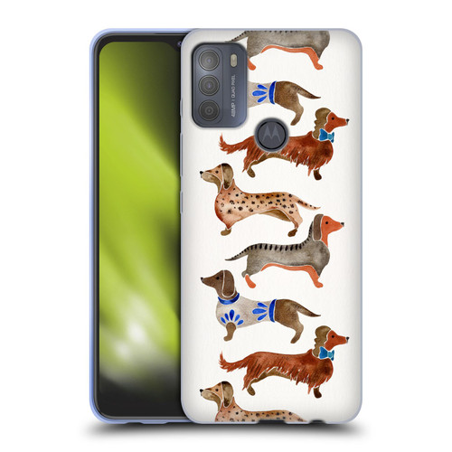 Cat Coquillette Animals Dachshunds Soft Gel Case for Motorola Moto G50