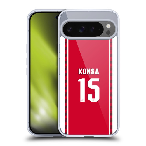 Arsenal FC 2026/27 Players Home Kit 1st Group Ezri Konsa Soft Gel Case for Google Pixel 9 Pro XL