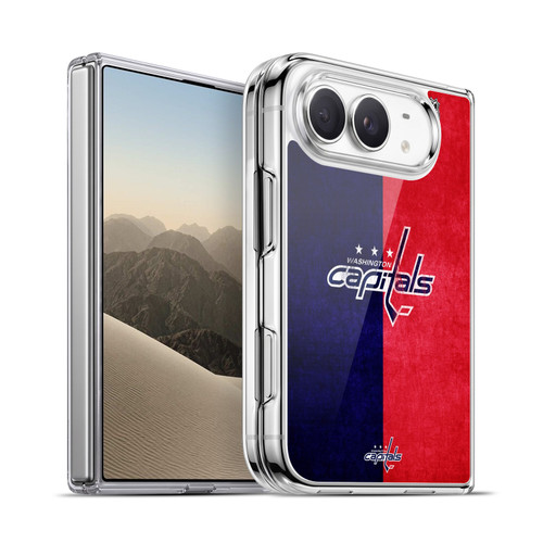 NHL Washington Capitals Half Distressed Soft Gel Case for Apple iPhone Duo