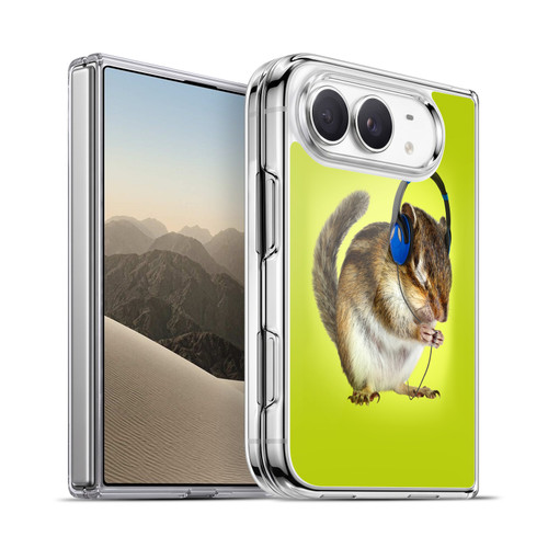 Head Case Designs Funny Animals Chipmunk Listening To Music Soft Gel Case for Apple iPhone Duo