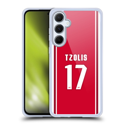 Arsenal FC 2026/27 Players Home Kit 1st Group Christos Tzolis Soft Gel Case for Samsung Galaxy A55 5G
