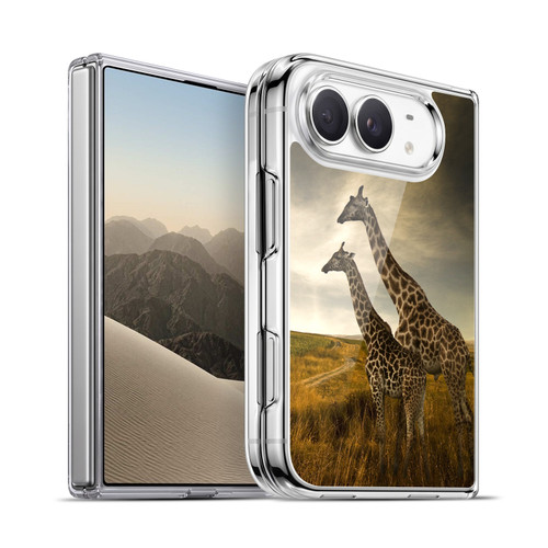 Head Case Designs Wildlife Giraffe Couple And Landscape Soft Gel Case for Apple iPhone Duo