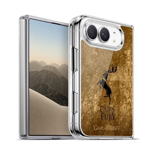 HBO Game of Thrones Dark Distressed Look Sigils Baratheon Soft Gel Case for Apple iPhone Duo