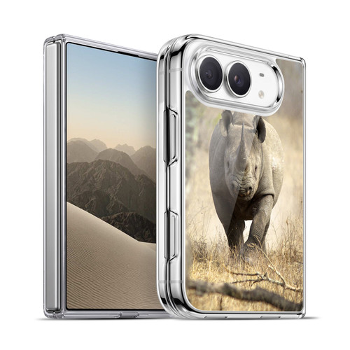 Head Case Designs Wildlife Running Black Rhino Soft Gel Case for Apple iPhone Duo