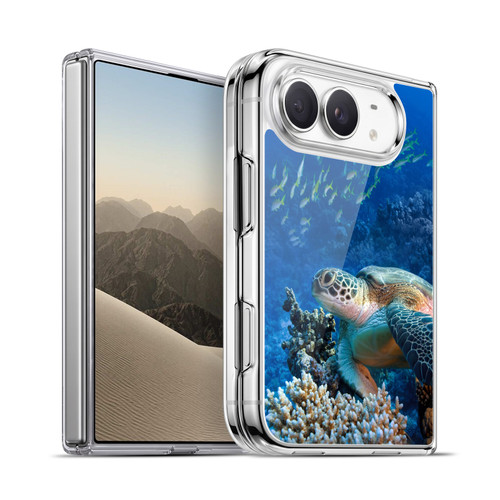 Head Case Designs Wildlife Sea Turtle Sitting On Coral Reef Soft Gel Case for Apple iPhone Duo